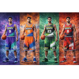 Uniform Basketball Team Uniform Basketball Sportswear Basketball Kit <b>Men</b> Professional Basketball Uniform Basketball Jersey Set - Product Image 1