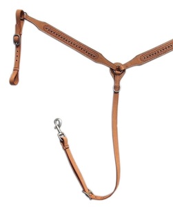 อุปกรณ์เสริมหนังสีดำปกหน้าอกม้าอานม้าแบบตะวันตกสำหรับบาร์เรลความสุข - Product Image 3