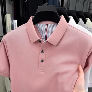 polo t shirts Summer Men's Polo Shirt Short Sleeve Men's Button Down T-Shirts Polo Shirt Lightweight Breathable <b>Tshirts</b> - Product Image 3