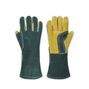 NUEVOS guantes de soldadura de cuero dividido de vaca protectora de seguridad para las manos industriales guantes de cuero transpirables para hombres - Product Image 4