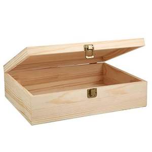 Caja de madera barata con logotipo personalizado de alta calidad 2025, tapa con bisagra, Cajas de Regalo de recuerdo de madera de pino macizo, caja de almacenamiento de madera - Product Image 6
