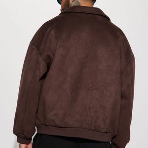 Chaqueta de ante de hombre de buena venta | Abrigo impermeable de solapa de café de gran tamaño | Abrigo de moda al aire libre de alta calidad - Product Image 4