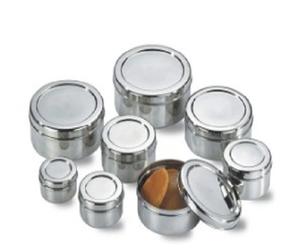 Boîte à lunch de qualité alimentaire en acier inoxydable Dabba à compartiment unique pour collations Puris stockage de gâteaux voyage activités de plein air - Product Image 1