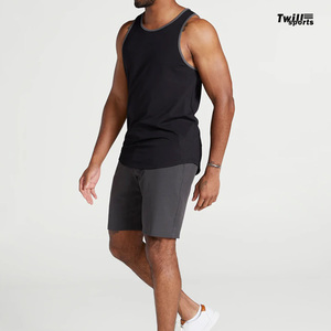 Camiseta sin mangas de fibra de bambú de algodón de alta calidad para hombre, camiseta sin mangas informal para gimnasio, transpirable, de secado rápido, para correr a granel - Product Image 4