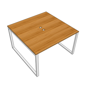 RecBamboo BFRB011-2-Piece Cluster <b>Desk</b> 120x120cm Melamine Wood Style Contemporary Assembled Steel Legs for Office Furniture - Product Image 4