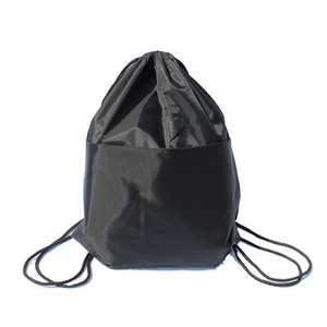 Factory Custom Logo Sublimation Printing Blank Polyester <b>String</b> Backpack Drawstring <b>Bag</b> With Zipper Pocket - Product Image 5