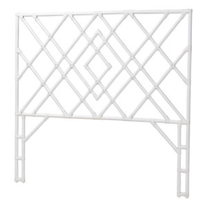 Benzel Bali & Pari's Bohemian White Rattan Queen Size Cabecero independiente Muebles de dormitorio - Product Image 6