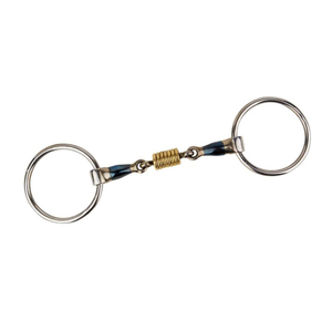บิตม้าแบบ Double Joint Baucher Snaffle ทำจากสแตนเลสสตีล คุณภาพสูง พร้อมห่วงหลวม สำหรับขี่ม้า - Product Image 2