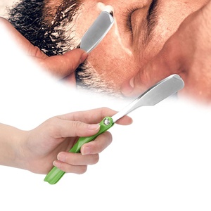 Rasoirs de barbier pliants en acier inoxydable pour hommes, à lame droite, avec manche en plastique, vente en gros - Product Image 2