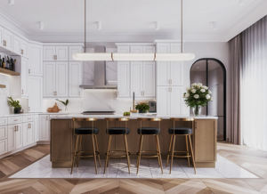 SANYANG EE. UU. Almacenes Fábrica al por mayor RTA Gabinete de cocina La mejor calidad Madera maciza Moderno Multifuncional Listo para ensamblar - Product Image 6