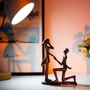 งานหล่อรูปปั้นคู่ทำจากอลูมิเนียมสำหรับตกแต่งโต๊ะชิ้นกลางสำหรับงานฝีมือที่เป็นของขวัญ - Product Image 3