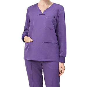 Conjunto de uniformes de hospital tejidos unisex, superventas, V con cuello en uniforme de enfermera, conjunto de uniformes médicos de higos al por mayor - Product Image 2