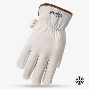 Guantes de conductor de piel de cabra de alta calidad originales SkatIQ 2017, guantes de seguridad antideslizantes forrados - Product Image 3