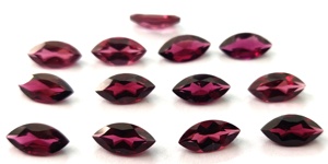 โรโดไลท์โกเมนธรรมชาติสีชมพูตัดมาร์คีท2X4มม. ถึง5X10มม. เหลี่ยมเพชรพลอย-ชมพูโรโดไลท์การ์เน็ตมาร์คีส์ตัด - Product Image 2