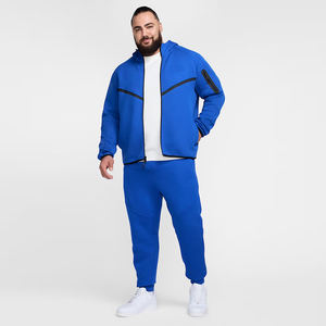 Survêtement technique en molleton gris chiné pour homme, avec tissu extensible respirant, confortable et élégant pour le fitness et les tenues décontractées - Product Image 6