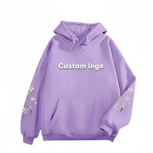 Sweat à capuche brodé et imprimé style 2026, design personnalisé, streetwear oversize, poids lourd, 100% coton, fabriqué au Bangladesh - Product Image 4