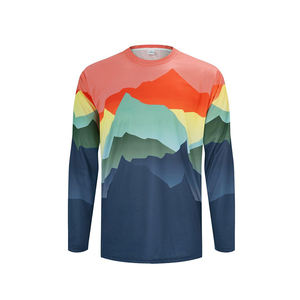 Vêtements de VTT, maillots avec impression par sublimation, haute durabilité, col rond, maillots BMX MTB Motocross - Product Image 1