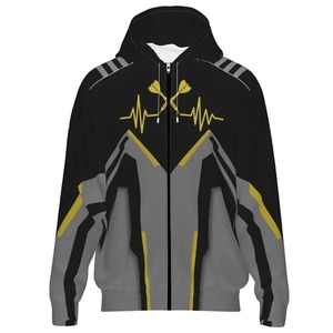 Sweat à capuche zippé imprimé en 3D pour hommes, décontracté, surdimensionné, imperméable, anti-rétrécissement, style urbain, long - Product Image 5