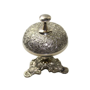 Campana de escritorio de hotel Vintage más vendida, modelo de latón con acabado brillante para servicio de recepción, impresión personalizada, regalo de Navidad - Product Image 2