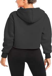 Sweat-shirts à capuche en polaire pour femmes, tailles personnalisées, pull personnalisé avec cordon de serrage et coton doux, idéal pour la salle de sport et les vêtements décontractés - Product Image 3