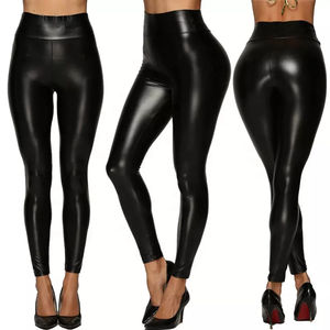 Spring Women <b>Leggings</b> High Waist <b>PU</b> Faux Leather <b>Leggings</b> Pants Plus Size Shiny 3D Print Thickened Women Faux Leather <b>Leggings</b> - Product Image 1