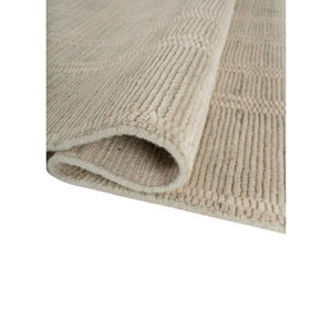Alfombra de Lana Hecha a Mano Verde Contorno, Estilo Clásico a Rayas para el Hogar, 10 mm de Grosor, para Entrada, Dormitorio y Pasillo - Modelo HWL-442 - Product Image 2