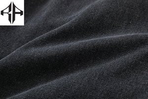 Pantalon droit en denim épais de qualité supérieure pour homme Jean baggy vintage délavé imprimé personnalisé respirant taille moyenne décontracté pour l'automne - Product Image 3