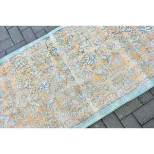 Alfombra Turca de 3x6.3 pies, Alfombra Azul Vintage de Estilo Suroeste - Product Image 5