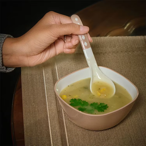 Modern Style 100% Food Grade BPA-Free Disposable <b>Serving</b> <b>Bowl</b> Set Microwave Dishwasher Safe Color Matching Spoon for Parties - Product Image 3