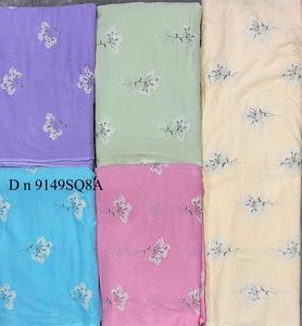 Tela bordada de algodón Cambric puro 44 ancho suave y transpirable calidad Premium para Kurtis Tops vestidos precio directo de fábrica - Product Image 2