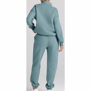 Conjunto de chándal con capucha, chaqueta con cremallera y pantalones Jogger, ropa de descanso deportiva informal - Product Image 4