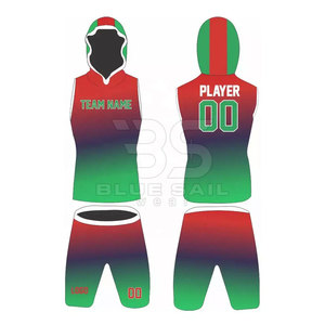 Ensemble d'uniformes de football 7V7 pour hommes, tissu de compression entièrement sublimé, ensemble de maillot à capuche antibactérien UV à séchage rapide - Product Image 1