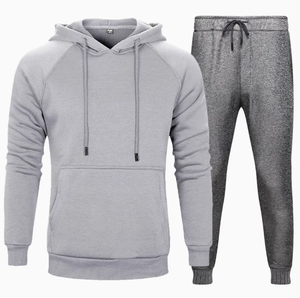 Vente en gros Ensemble de survêtements de gym pour hommes personnalisés Logo imprimé Joggers et sweats à capuche 2 pièces Fitness Training Sportswear Sweats - Product Image 3