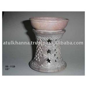 Natural Soapstone <b>Aroma</b> Oil <b>Lamp</b> - Product Image 1