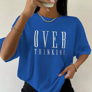 T-shirt à manches courtes pour femme, faible MOQ, impression numérique, écologique, respirant, 96% coton, 4% élasthanne - Product Image 1