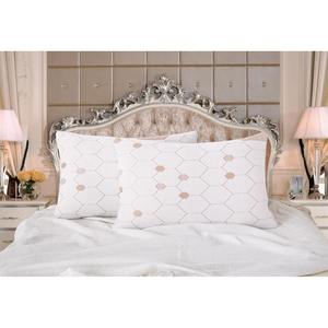 Set di 2 Cuscini Moderni Queen in Memory Foam con Infusione di Rame, Motivo Geometrico in Bambù, Imbottitura in Lattice per Collo e Corpo, Pratica Borsa per il Trasporto - Product Image 3