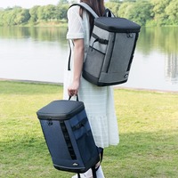 Vente chaude refroidisseur sac à dos sac gris bleu étanche sac de glace Double couleur étanche nourriture pique-nique isolé thermique sac à dos sac