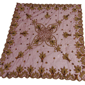 Embroidered Floral Handmade Organza Dining Room Tablecloth Elegant Decorative Table Linen for Weddings - Product Image 1