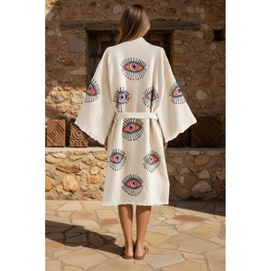 Robe Kimono en Coton Biologique 100% Varol – Respirante, Confortable, Tissée, Grande Taille XS, Robe d'Hiver à Manches Courtes avec Logo Personnalisé - Product Image 2