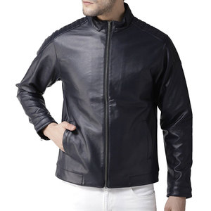 Veste en cuir de vêtements pour hommes, veste en cuir nouvelle mode, veste en cuir coupe-vent pour hommes, vente en ligne - Product Image 1