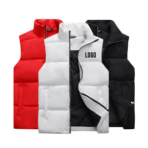 Gilet d'hiver pour homme en polyester décontracté de haute qualité, chaud, vêtements d'extérieur, logo personnalisé en estampage à chaud, veste pour homme - Product Image 3