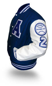 Chaqueta universitaria de cuero PU de alta calidad Unisex con cuello levantado y bordado de letras de béisbol personalizado Jersey de estilo Formal para hombre - Product Image 4