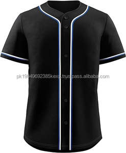 Nouveaux hommes décontracté bouton Baseball Jersey respirant à manches courtes sport d'équipe actif uniforme Sublimation Technique blanc Polyester - Product Image 1