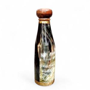 Wholesale Supply Buffalo Horn <b>Bottles</b> <b>With</b> <b>Metal</b> Lid Suitable for Storing Water Available Affordable Price at World Craft Impex - Product Image 2