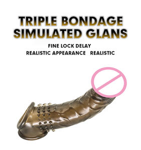 Penis hülle Flüssige Silikon verzögerung Ejakulation Männlicher Schwanz Realistische Dildo kondome Wieder verwendbare Penis verlängerung hülse mit Spikes - Product Image 4