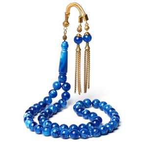 Tasbih Alami Gaya Religius Muslim, Butir Doa Kehribar, Terbuat Dari Resin ALLIANCE CRAFT AC-NAA160
