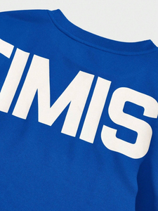 Vente en gros de sweat-shirt à col rond avec logo personnalisé sweat à capuche coupe ample avec épaules tombantes sweat-shirt imprimé pour hommes - Product Image 6