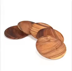 <b>Tabletop</b> Wooden Plate Wholesale Price Shiny Polished Wood Plate by glowin fashion - Product Image 1