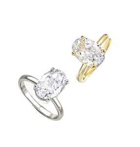 Anillo Triple de Esmeralda con Engaste de Bisel en Plata de Ley 925 Chapada en Oro Puro de 14K, Anillo de Boda Hipoalergénico para Mujer, Gran Venta - Product Image 2