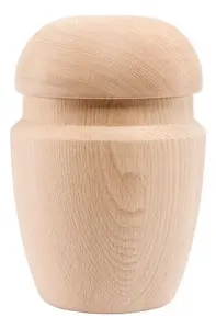 Urna de cremación de madera de estilo moderno para cenizas humanas Urna conmemorativa ecológica con tarro funerario hecho a mano de madera natural - Product Image 5